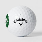 Mit Monogramm Muster für den Golfer Golfball (Logo)