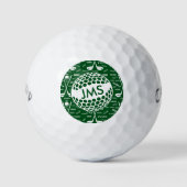 Mit Monogramm Muster für den Golfer Golfball (Vorderseite)