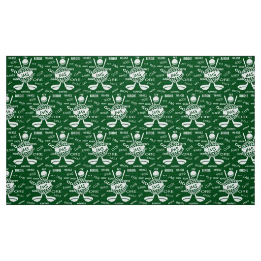 Mit Monogramm Muster für den Golfer Stoff (Fat Quarter (45,7 x 55,9 cm))