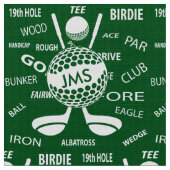 Mit Monogramm Muster für den Golfer Stoff (Nahaufnahme)