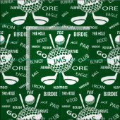 Mit Monogramm Muster für den Golfspieler Stoff (Kachel)