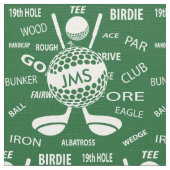 Mit Monogramm Muster für den Golfspieler Stoff (Nahaufnahme)