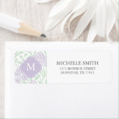 Mit Monogramm Muster für grüne Violette (Insitu)