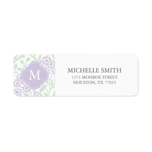 Mit Monogramm Muster für grüne Violette (Vorne)