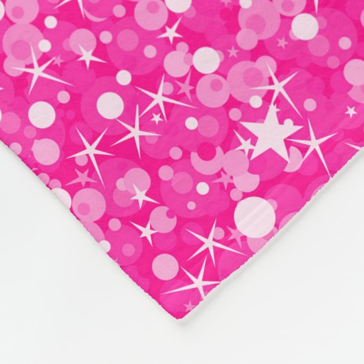 Mit Monogramm Muster für , rosa Glitzer Fleecedecke (Ecke)