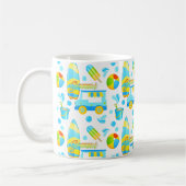 Mit Monogramm Muster für Sommer- und Strandspass Kaffeetasse (Links)