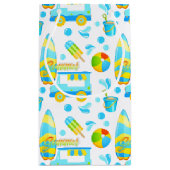 Mit Monogramm Muster für Sommer- und Strandspass Kleine Geschenktüte (Rückseite)