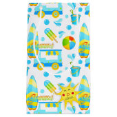 Mit Monogramm Muster für Sommer- und Strandspass Kleine Geschenktüte (Vorderseite)