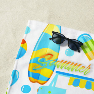 Mit Monogramm Muster für Sommer- und Strandspass Strandtuch