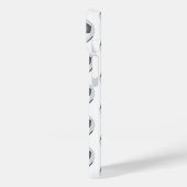 mit Monogramm Muster grauer Fußballbälle Case-Mate iPhone Hülle (Rückseite / Links)