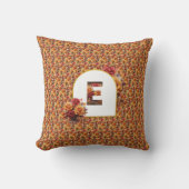 Mit Monogramm Mutter Oma Birthday Fall Floral Kissen (Vorderseite)