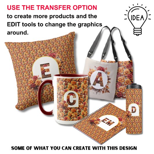 Mit Monogramm Mutter Oma Birthday Fall Floral Tasse