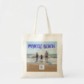 Mit Monogramm Myrtle Beach Souvenir Sand Surf Fami Tragetasche (Vorne)