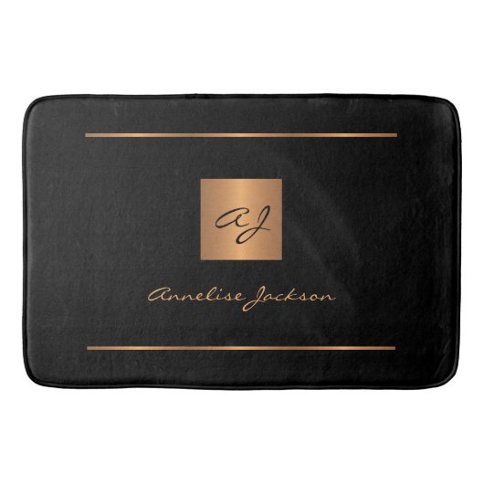 Mit Monogramm Name Badematte (Vorderseite)