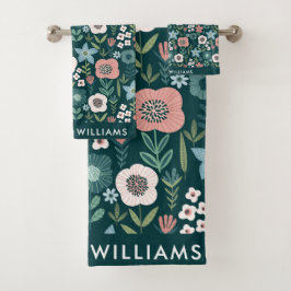 mit Monogramm, Name Badhandtuch Set