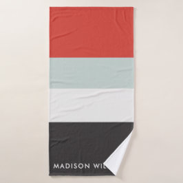 mit Monogramm, Name Badhandtuch Set