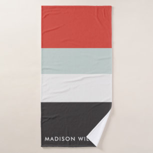 mit Monogramm, Name Badhandtuch Set