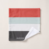 mit Monogramm, Name Badhandtuch Set (Waschlappen)