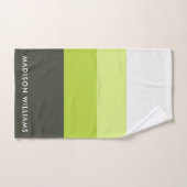 mit Monogramm, Name Badhandtuch Set (Handtuch)