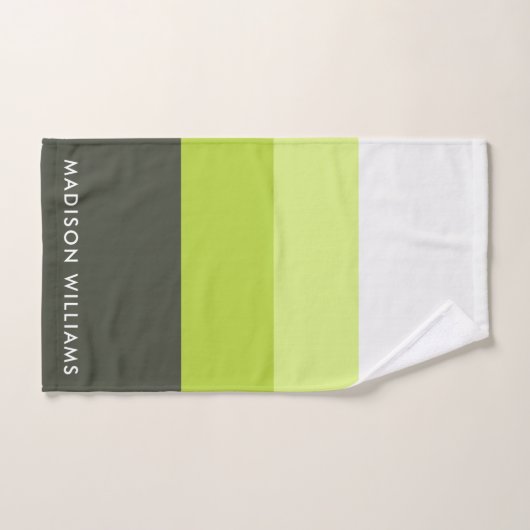 mit Monogramm, Name Badhandtuch Set (Handtuch)