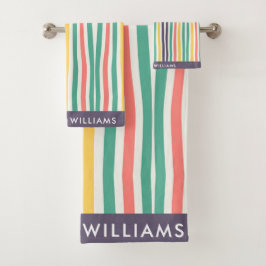 mit Monogramm, Name Badhandtuch Set