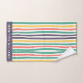 mit Monogramm, Name Badhandtuch Set (Handtuch)