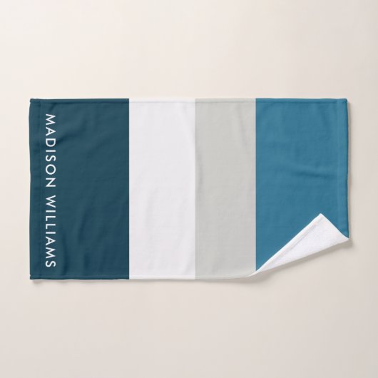 mit Monogramm, Name Badhandtuch Set (Handtuch)