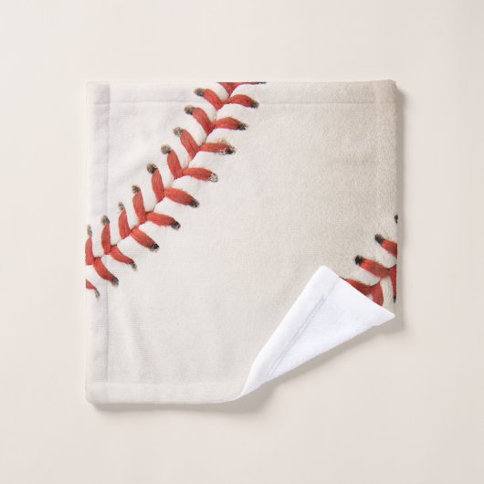 Mit Monogramm Name Baseball Softballsport Badhandtuch Set (Waschlappen)