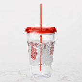 Mit Monogramm Name der blutigen Glitzern Acryltrinkbecher (Rechts)