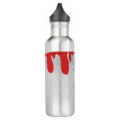 Mit Monogramm Name der blutigen Glitzern Edelstahlflasche (Links)