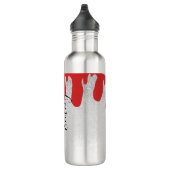 Mit Monogramm Name der blutigen Glitzern Edelstahlflasche (Rechts)
