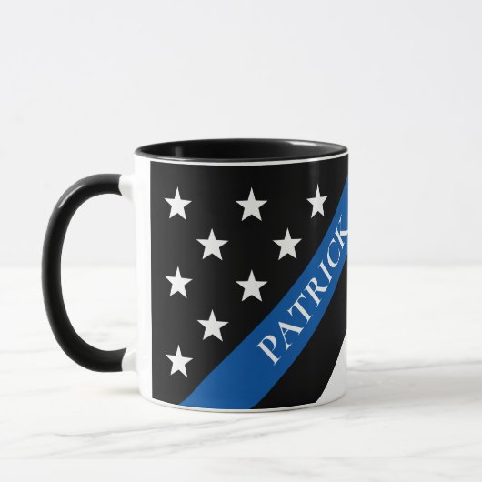Mit Monogramm Name der Markierung "Police Thin Blu Tasse (Links)