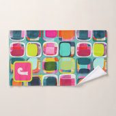 Mit Monogramm Name des farbigen geometrischen Must Badhandtuch Set (Handtuch)