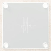 Mit Monogramm Name des Skriptstils  Glasuntersetzer (Rückseite)