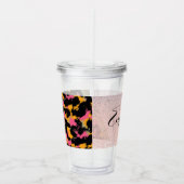 Mit Monogramm Name des Tierdrucks Acryltrinkbecher (Rechts)