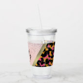 Mit Monogramm Name des Tierdrucks Acryltrinkbecher (Links)