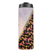 Mit Monogramm Name des Tierdrucks Thermosbecher (Vorderseite)