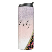 Mit Monogramm Name des Tierdrucks Thermosbecher (Nach links gedreht)