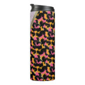 Mit Monogramm Name des Tierdrucks Thermosbecher (Nach rechts gedreht)