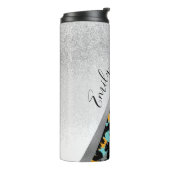 Mit Monogramm Name des Tierdrucks Thermosbecher (Nach links gedreht)