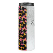 Mit Monogramm Name des Tieres Thermosbecher (Rückseite)