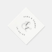 Mit Monogramm Name Elegante Hochzeit Serviette (Ecke)