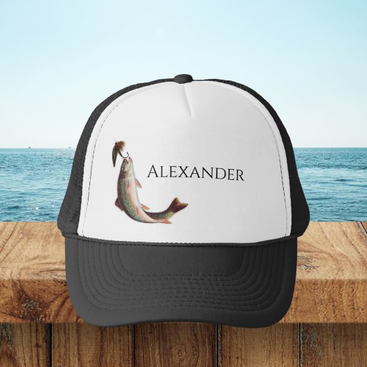 Mit Monogramm Name Fishermen Flyfish Hat Truckerkappe