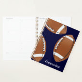 Mit Monogramm Name Football Navy Blue Planer (Anzeige)
