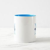 Mit Monogramm Name für die erste Elegant-Handschri Zweifarbige Tasse (Mittel)
