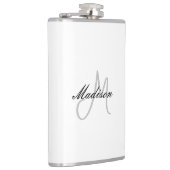 Mit Monogramm Name für moderne Handschrift Flachmann (Rechts)