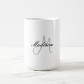 Mit Monogramm Name für moderne Handschrift Kaffeetasse (Mittel)