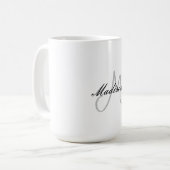 Mit Monogramm Name für moderne Handschrift Kaffeetasse (Vorderseite Links)