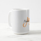 Mit Monogramm Name für moderne Handschrift Kaffeetasse (Vorderseite Links)