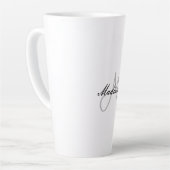 Mit Monogramm Name für moderne Handschrift Milchtasse (Linke Ecke)